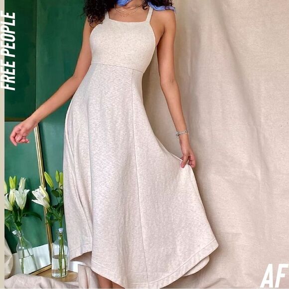 FREE PEOPLE STAY SALTY MIDI DRESS NEW MEDIUM - Picture 1 of 11